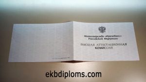 Диплом кандидата наук 2001 года