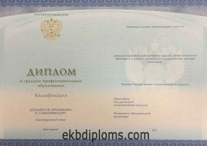 Диплом техникума — колледжа (спецбланк) 2014-2021 года